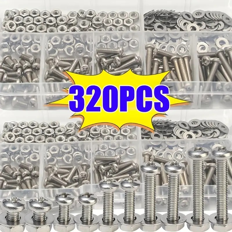 Furniture Hardware Repair - 320 adet altıgen somun ve cıvata