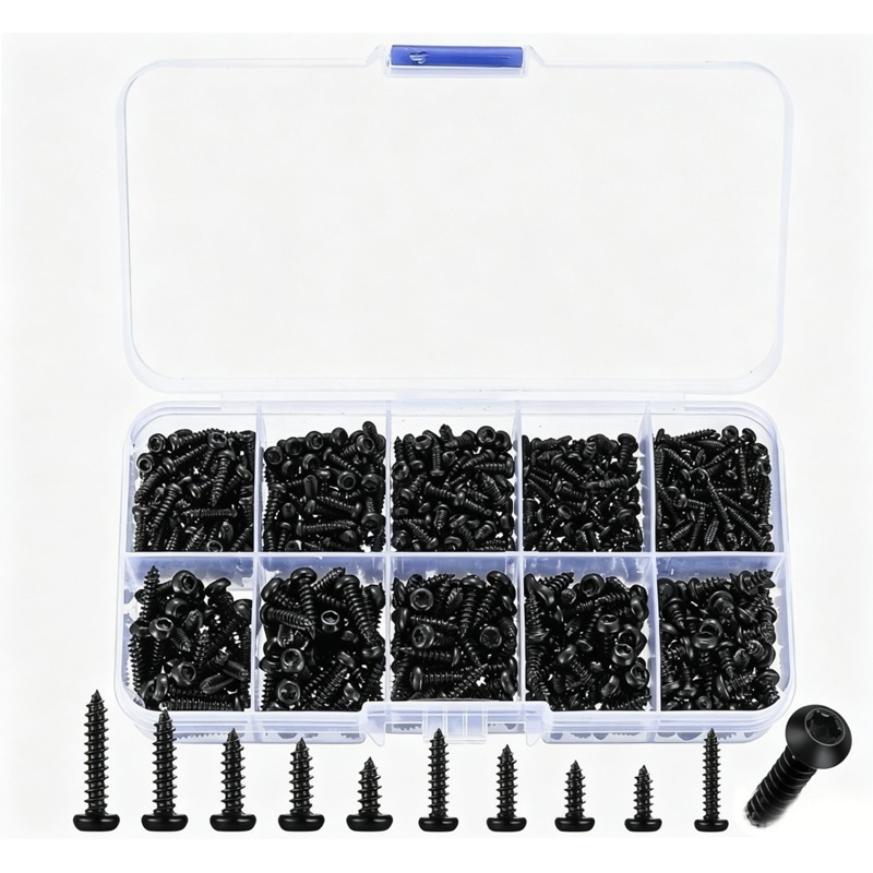 Furniture Hardware Repair - 600 Adet M2-M3 Siyah Torx Pan