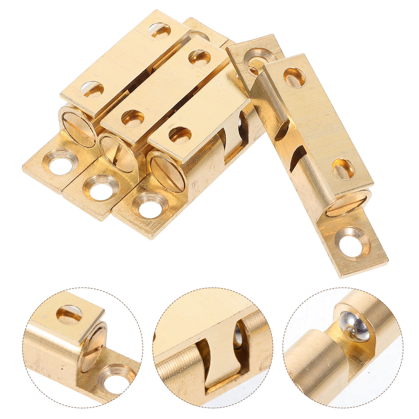 Furniture Hardware Brass - 4 Adet Pirinç Ayarlanabilir Dolap Kapı