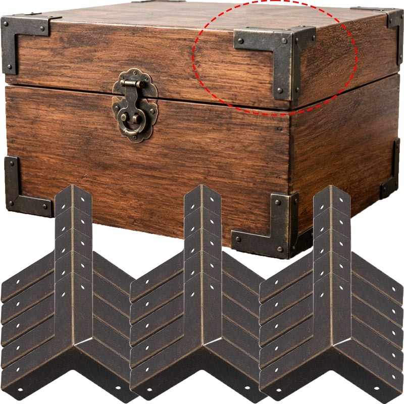 Furniture Hardware Antique - 4/16 takım Antik Bronz Köşe Koruyucular