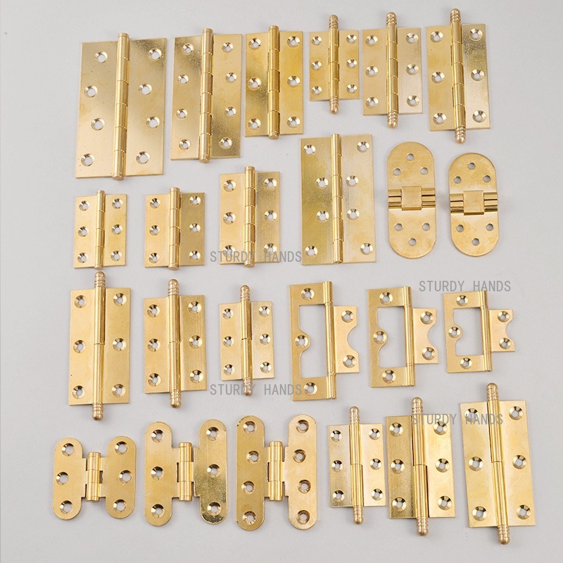 Furniture Hardware Brass - 10 adet Pirinç Menteşeler, Altın Menteşeler