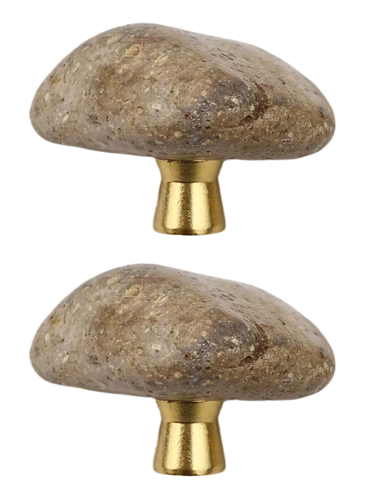 Unique Furniture Hardware - 2 adet Benzersiz Yaratıcı Doğal Taş