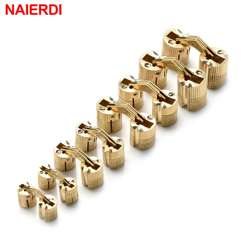 Furniture Hardware Brass - NAIERDI Bakır pirinç mobilya Menteşeleri 8-18mm