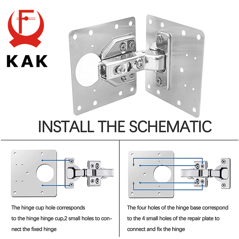 KAK 8 adet Menteşe Tamir Plaka - Furniture Hardware Repair incelemesi ve fiyatı